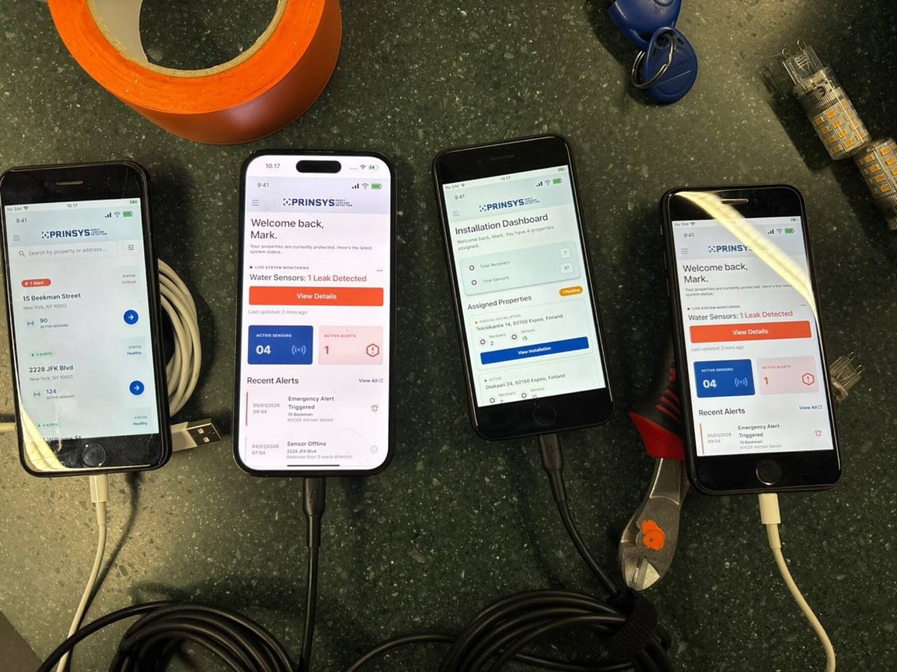 Demoing the app on a phone