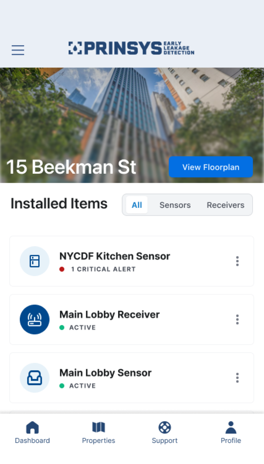 Property monitoring flow, screen 4