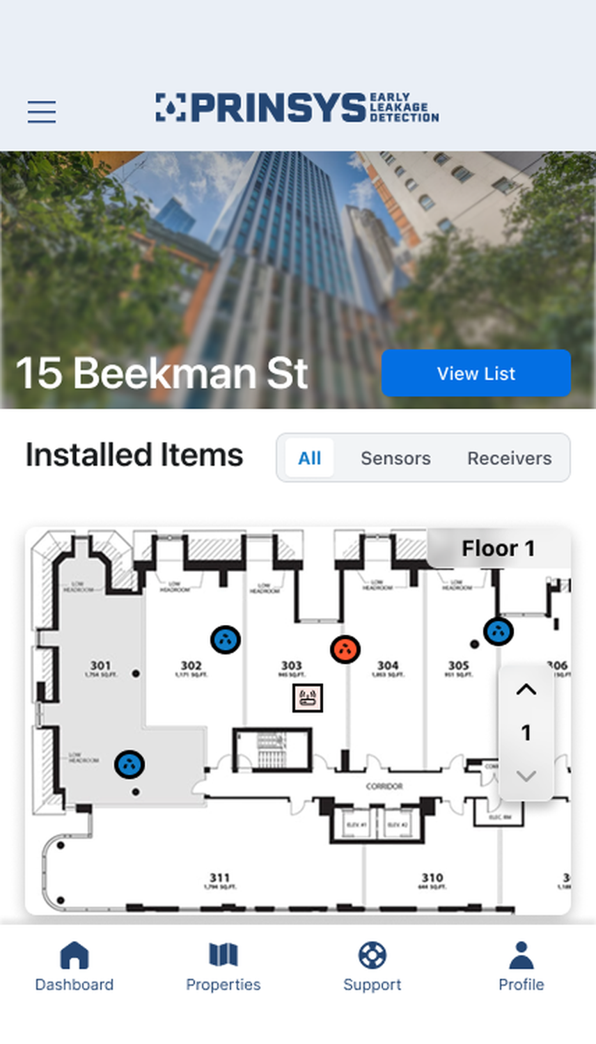 Property monitoring flow, screen 5