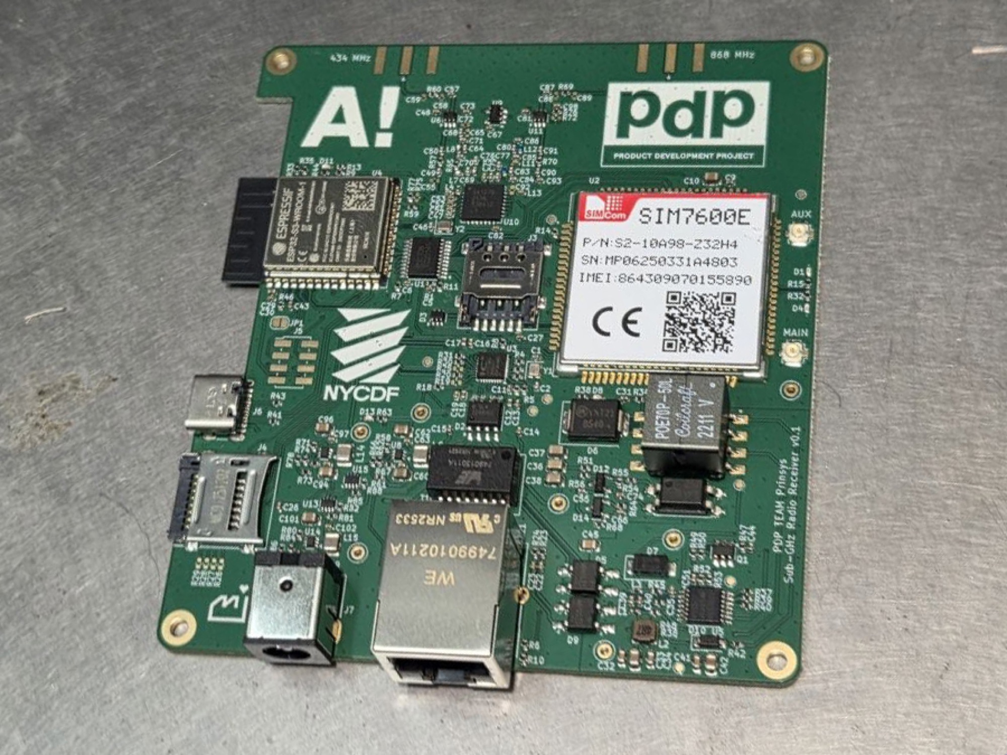 The Prinsys receiver hardware, handed off for continued development